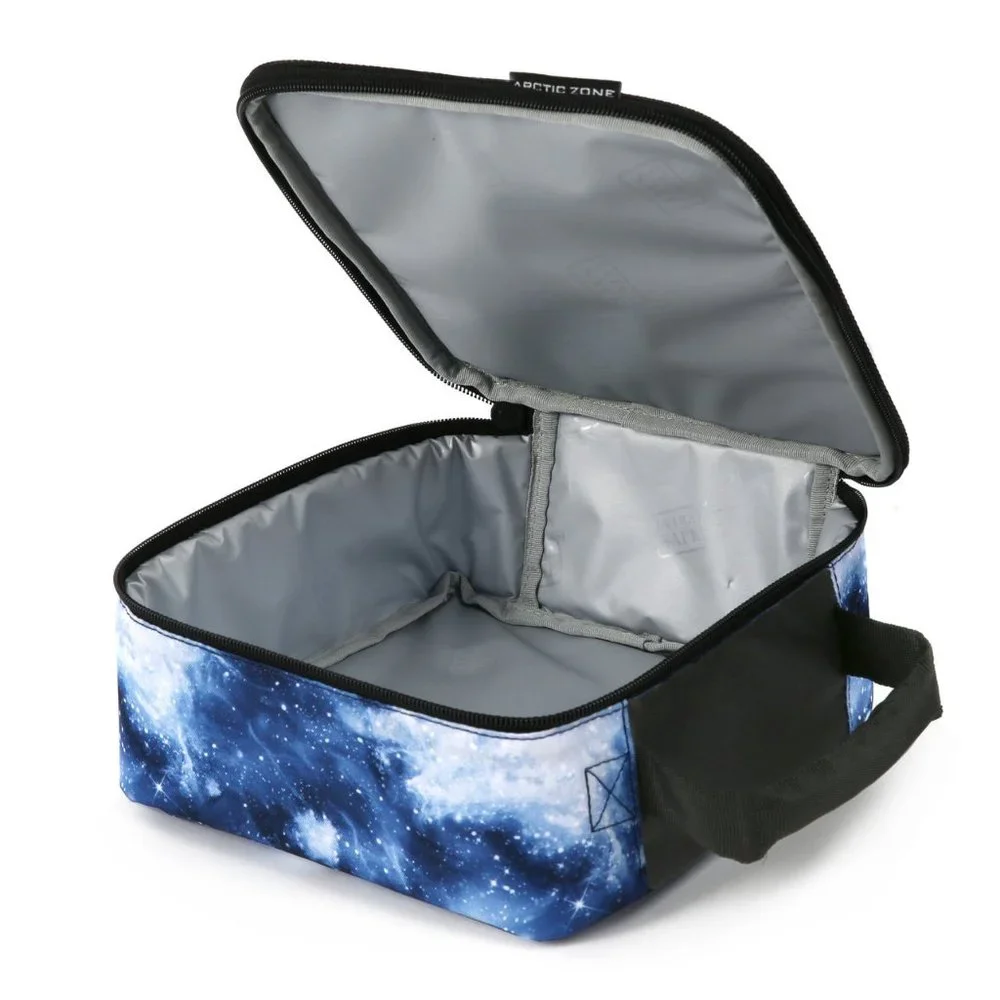 Arctic Zone Antimicrobial Lunch Box with Ice Pak Container + Water Bottle Galaxy